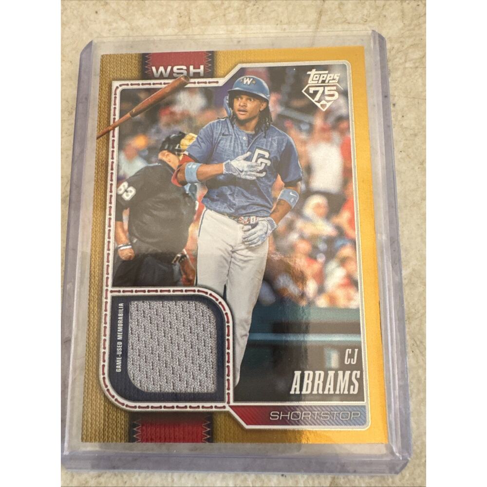 2026 Topps Series 1 CJ Abrams Gold 25/50 Relic Nationals #152